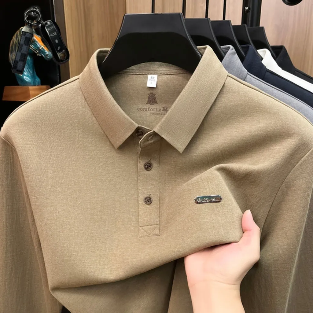 [LP] Long sleeves🎁Free BMW keychain🔑26 Autumn and Winter New Arrival high quality men's lapel POLO long sleeves, made of high quality mercerized cotton fabric, fashionable and elegant, warm and comfortable, delicate and textured to the touch, all details are made with advanced hardware craftsmanship LOGO on the chest, excellent reflection of three-dimensionality, in line with the brand's consistent design style ️Fashionable taste T-shirt with excellent upper body effect ️It can be worn casually or for business, and it can be worn alone without any problem! Sizes: M-4XL (maximum weight can be worn), please state your height and weight when placing an order.